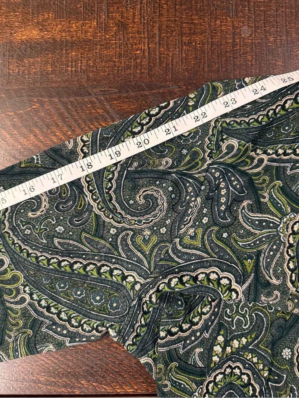 NC International Concepts Woman 1X Green Paisley Faux Wrap V-Neck Long Sleeve To - Picture 11 of 12